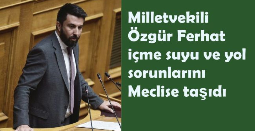Milletvekili Özgür Ferhat içme suyu ve yol sorunlarını Meclis'e taşıdı